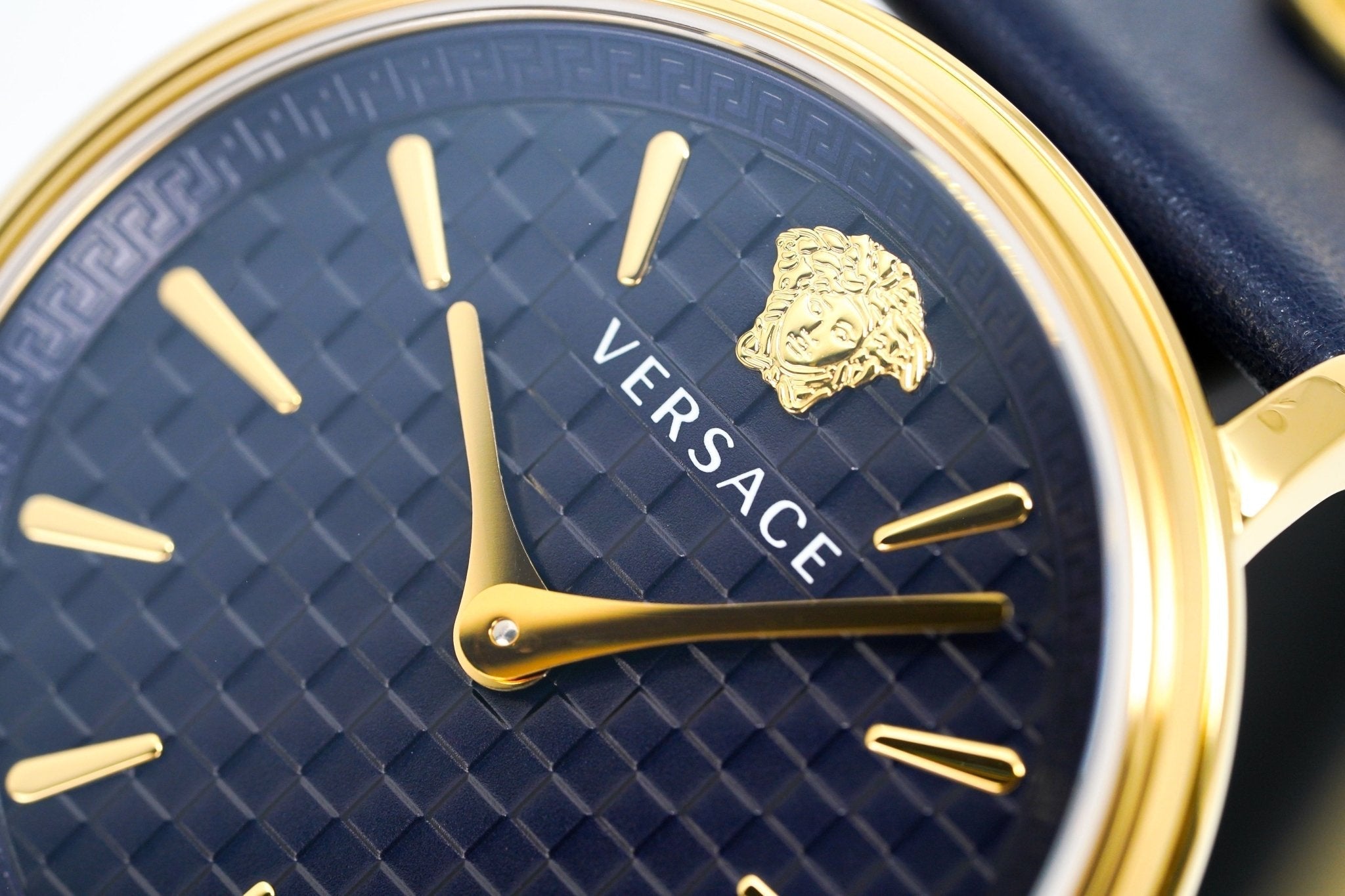 Versace Ladies Watch V-Circle 38mm Blue Gold