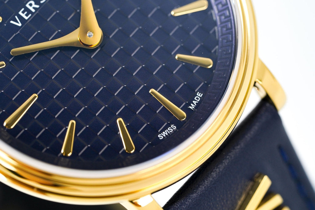 Versace Ladies Watch V-Circle 38mm Blue Gold
