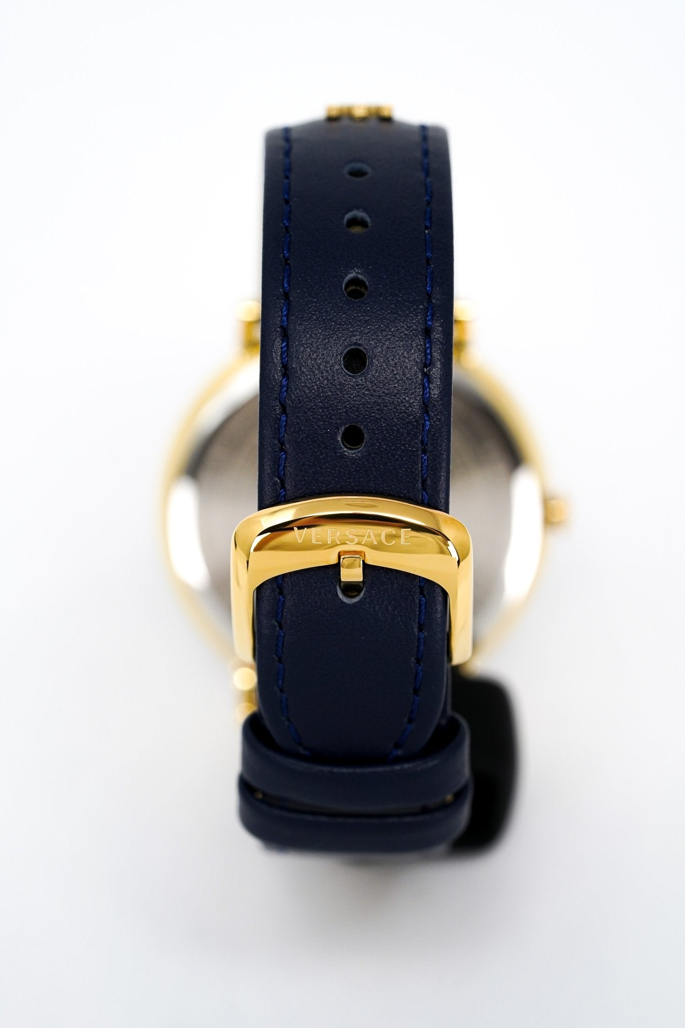 Versace Ladies Watch V-Circle 38mm Blue Gold