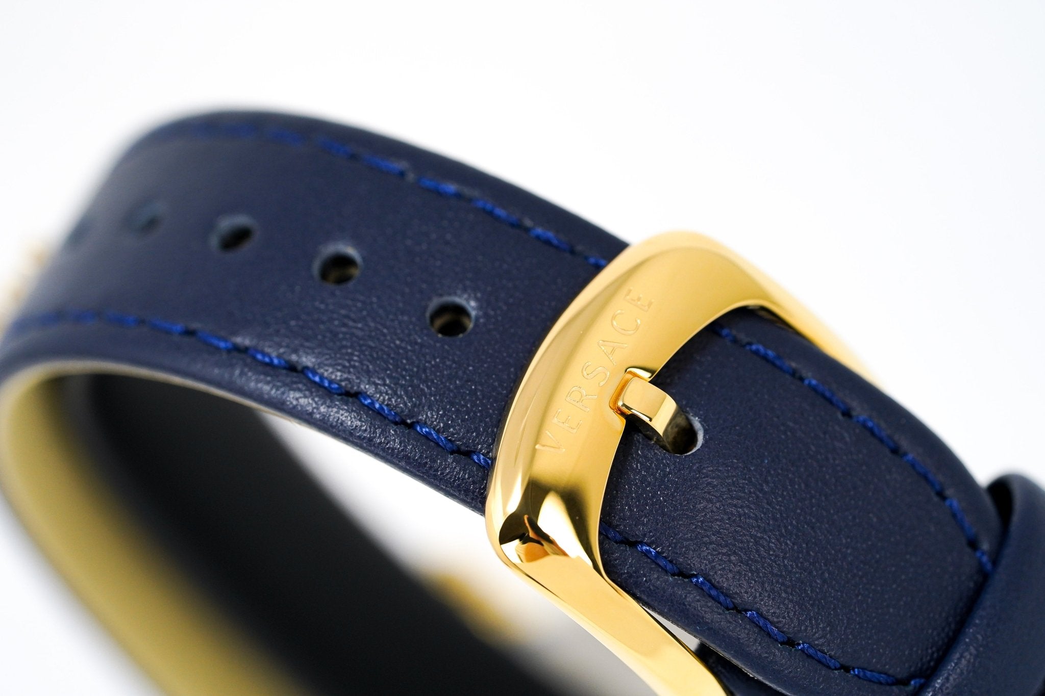 Versace Ladies Watch V-Circle 38mm Blue Gold