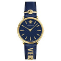 Versace Ladies Watch V-Circle 38mm Blue Gold