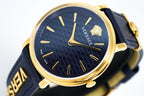 Versace Ladies Watch V-Circle 38mm Blue Gold