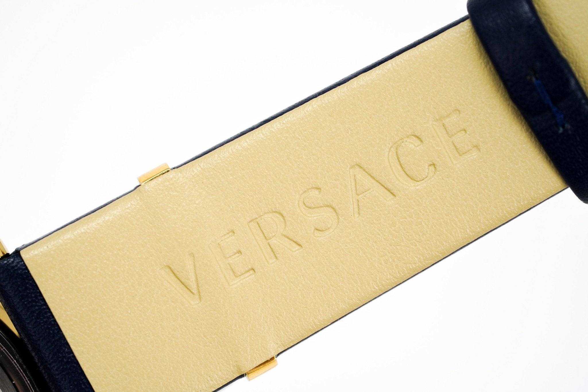 Versace Ladies Watch V-Circle 38mm Blue Gold