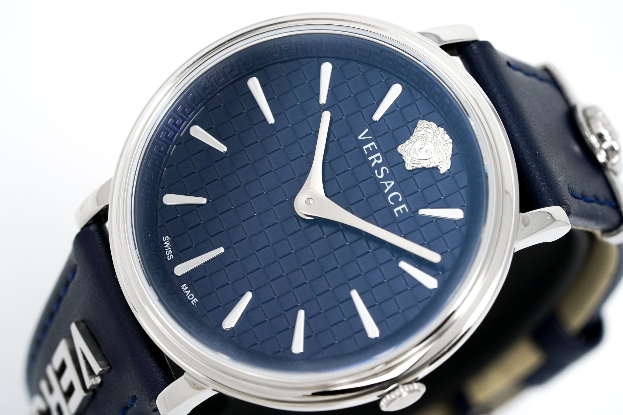 Versace Ladies Watch V-Circle 38mm Blue Silver