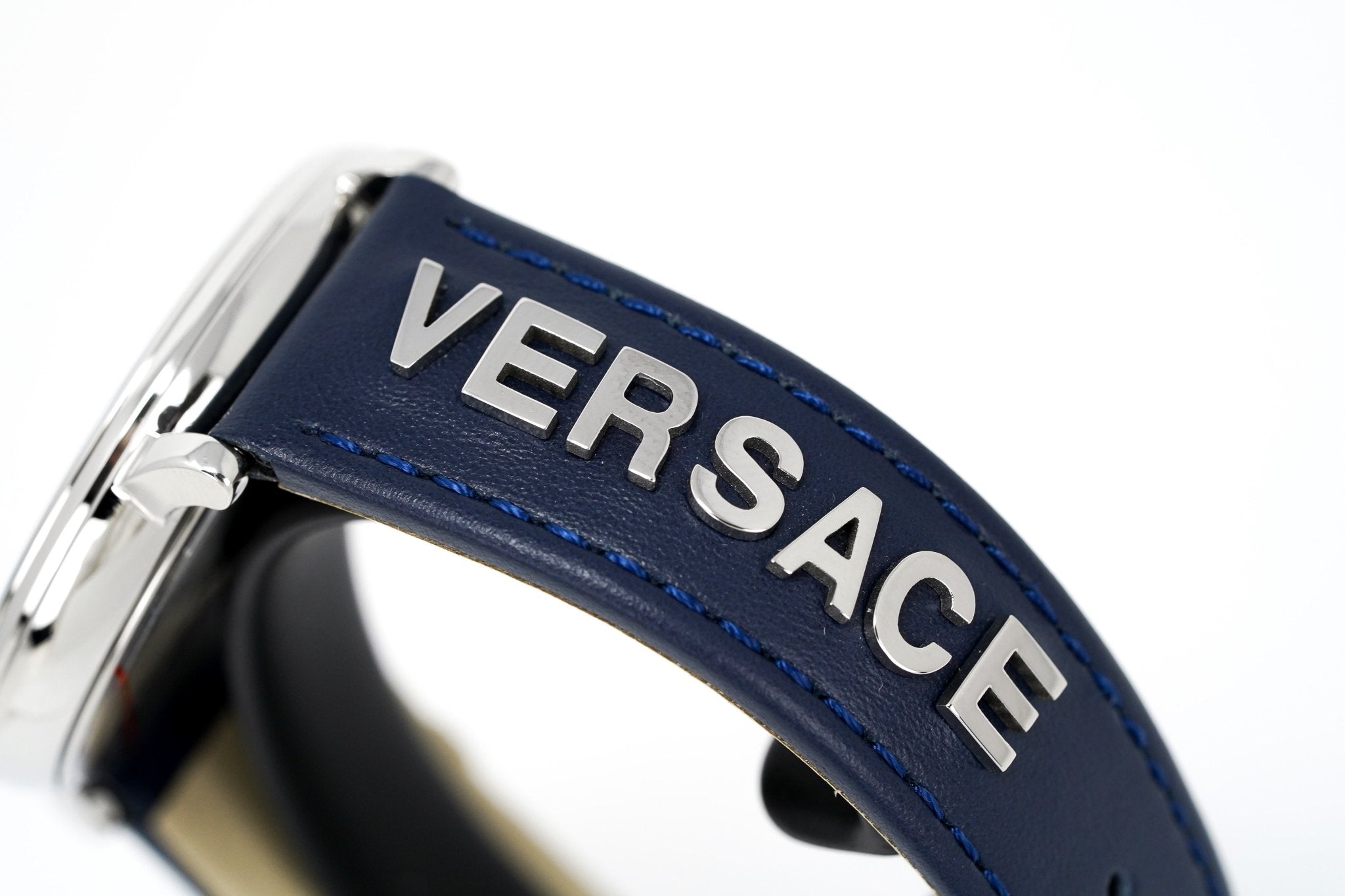 Versace Ladies Watch V-Circle 38mm Blue Silver