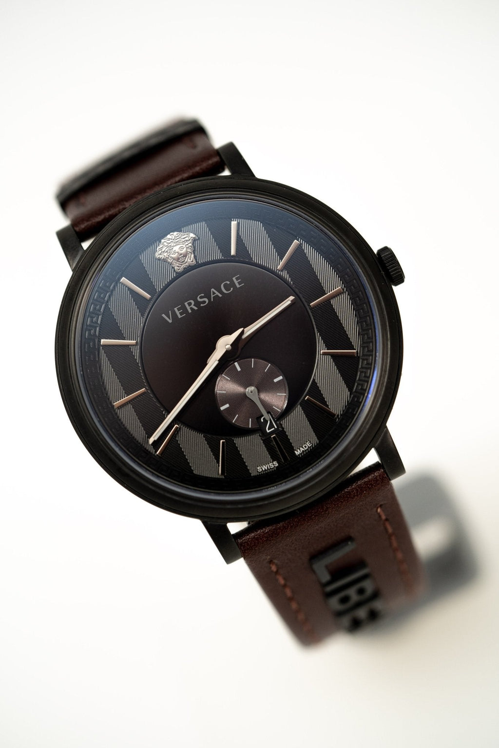 Versace V-Circle Small Seconds IP Black