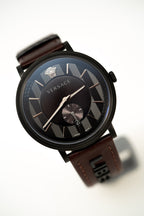 Versace V-Circle Small Seconds IP Black
