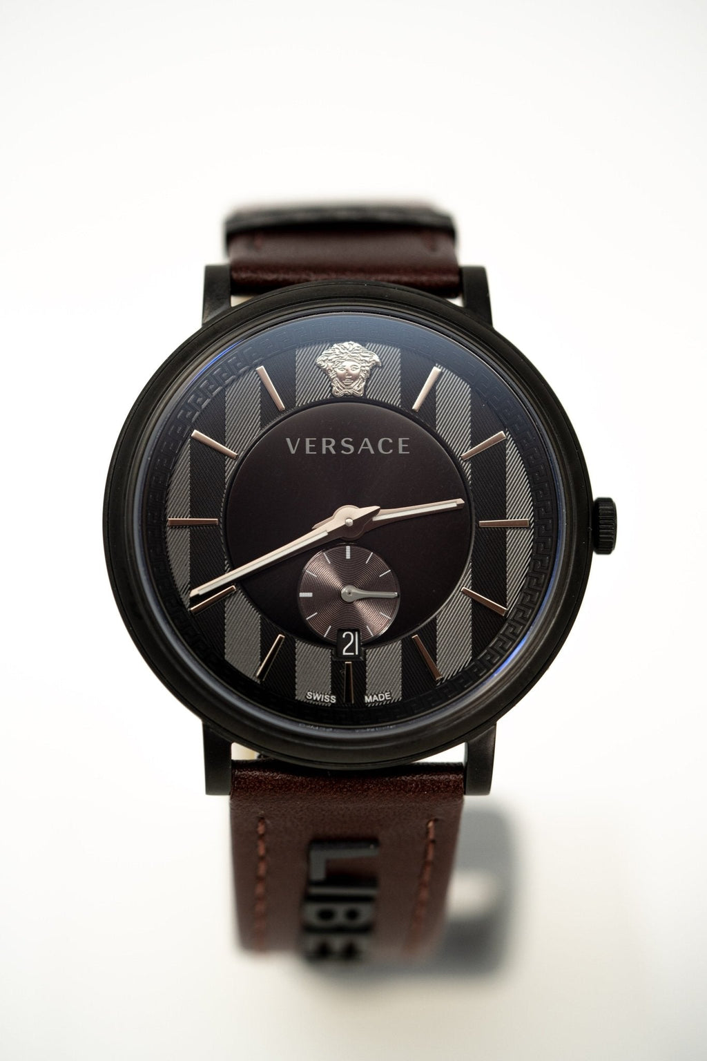 Versace V-Circle Small Seconds IP Black