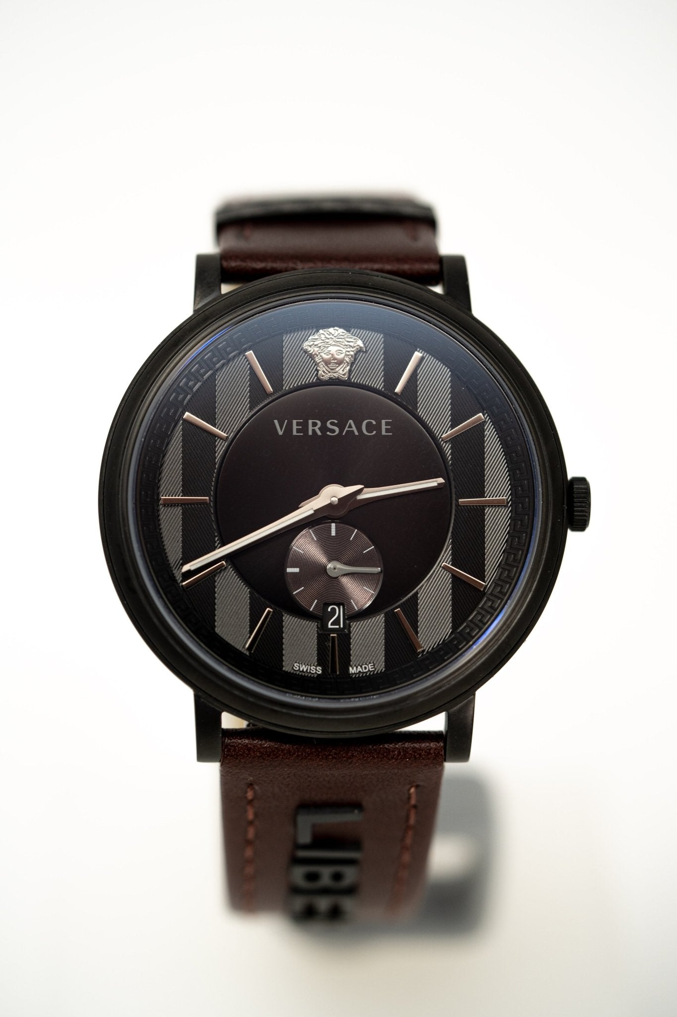 Versace V-Circle Small Seconds IP Black