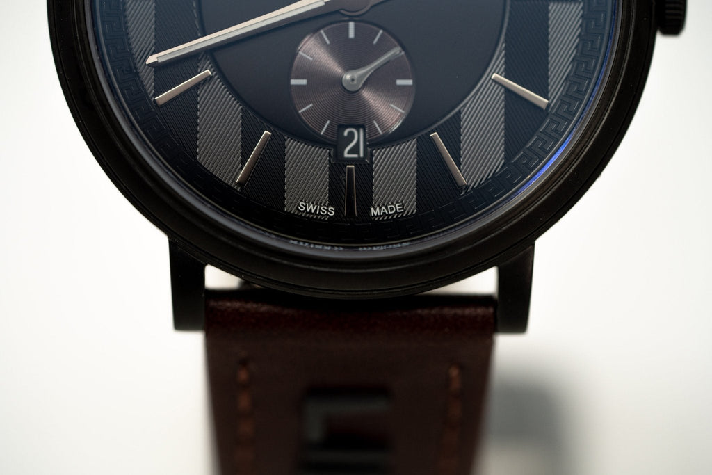Versace V-Circle Small Seconds IP Black