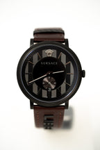 Versace V-Circle Small Seconds IP Black
