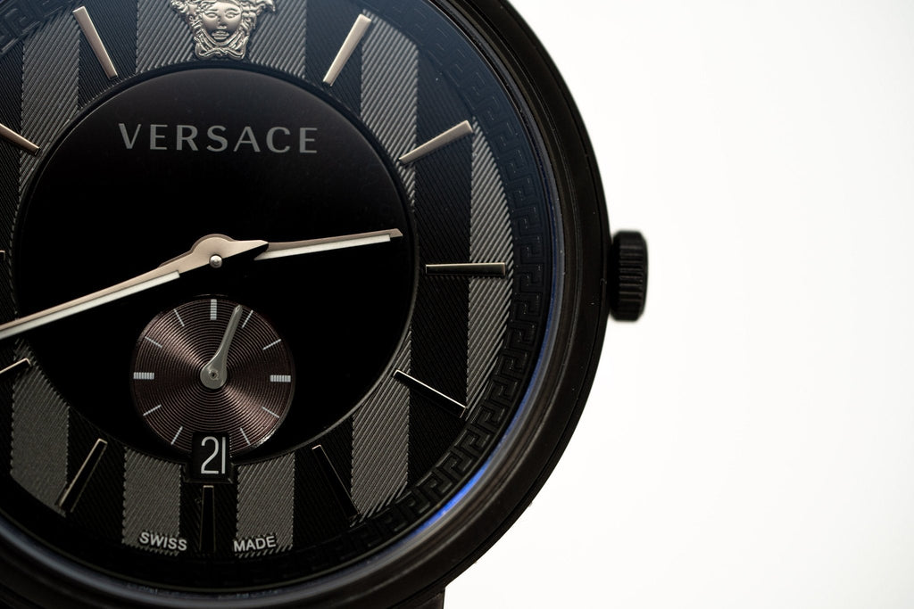 Versace V-Circle Small Seconds IP Black