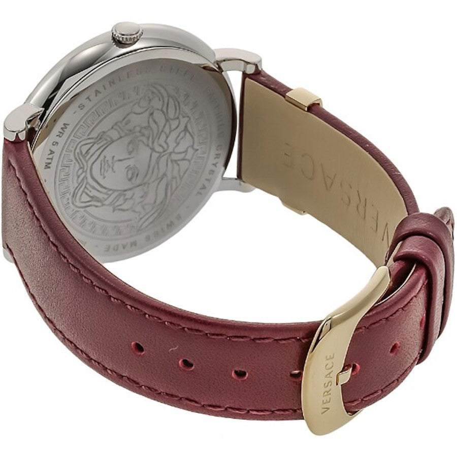 Versace Ladies Watch V-Circle 38mm Red Burgundy