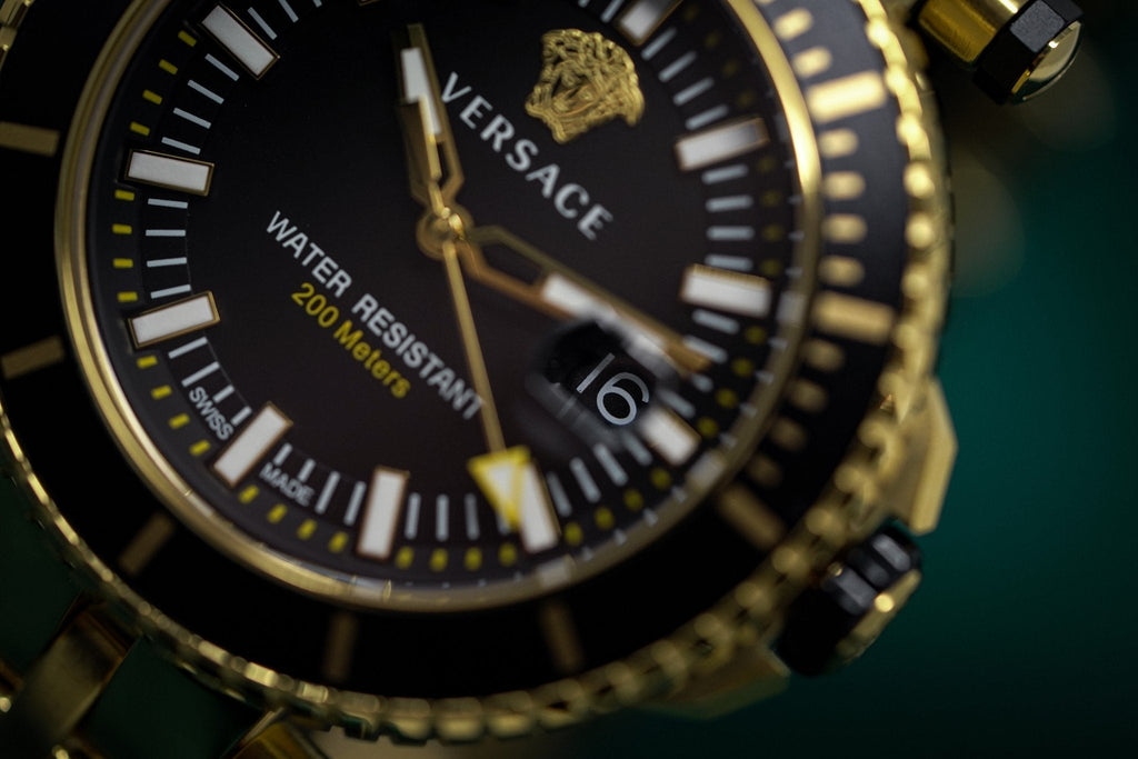 Versace V-Race Diver Gold Plated