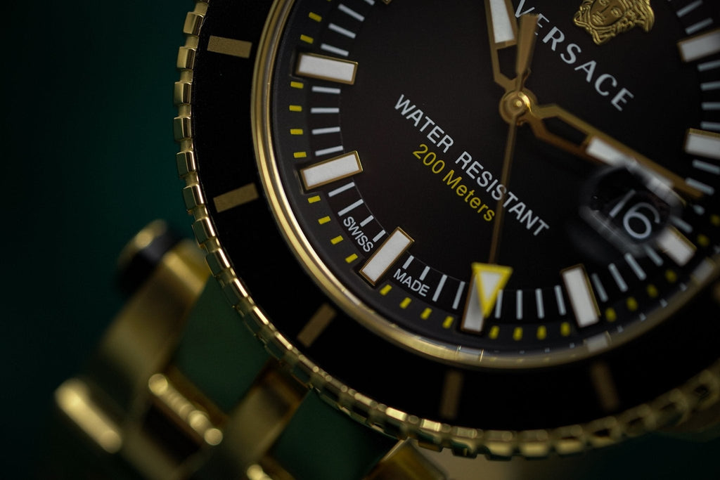 Versace V-Race Diver Gold Plated