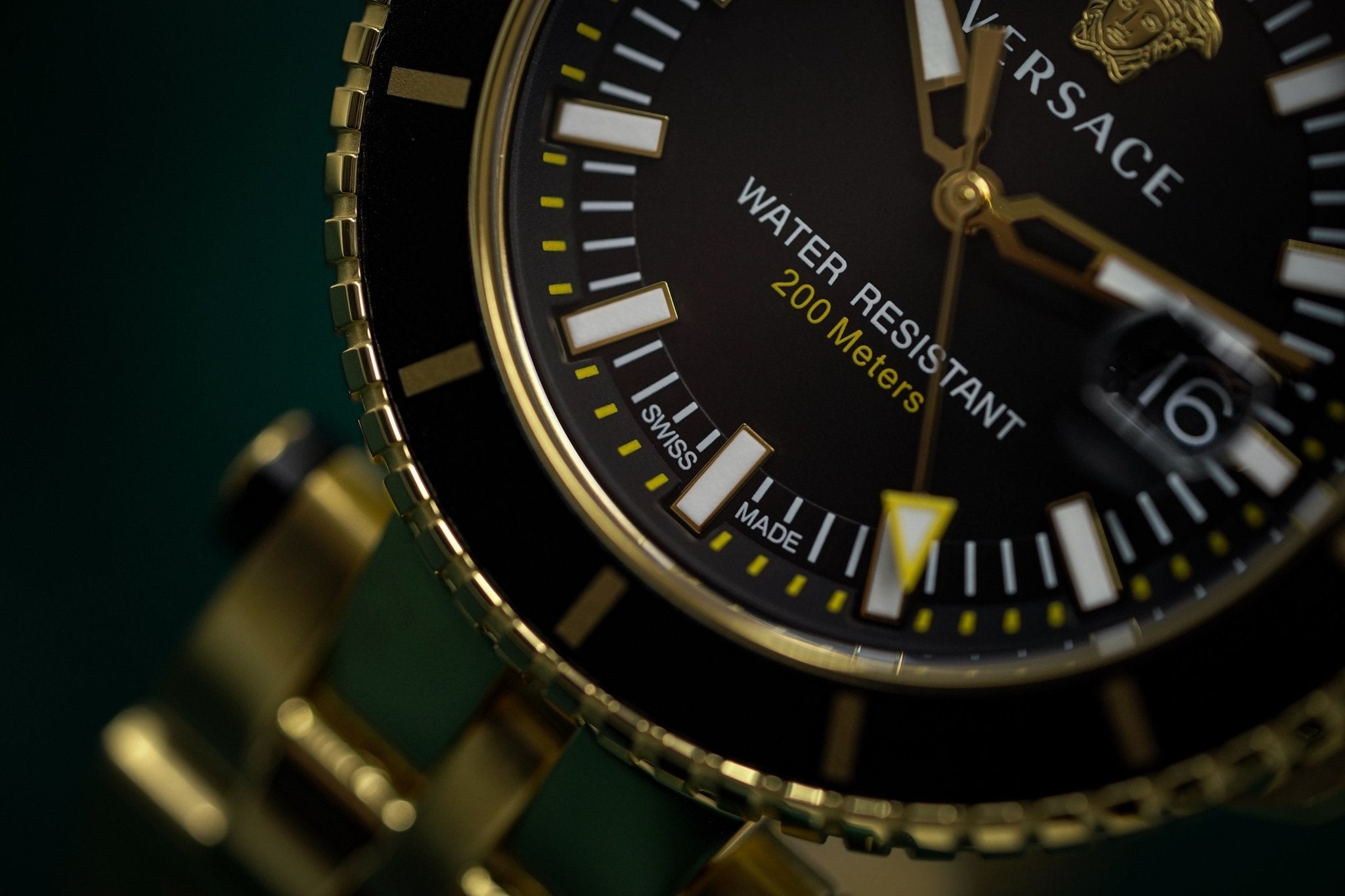 Versace V-Race Diver Gold Plated