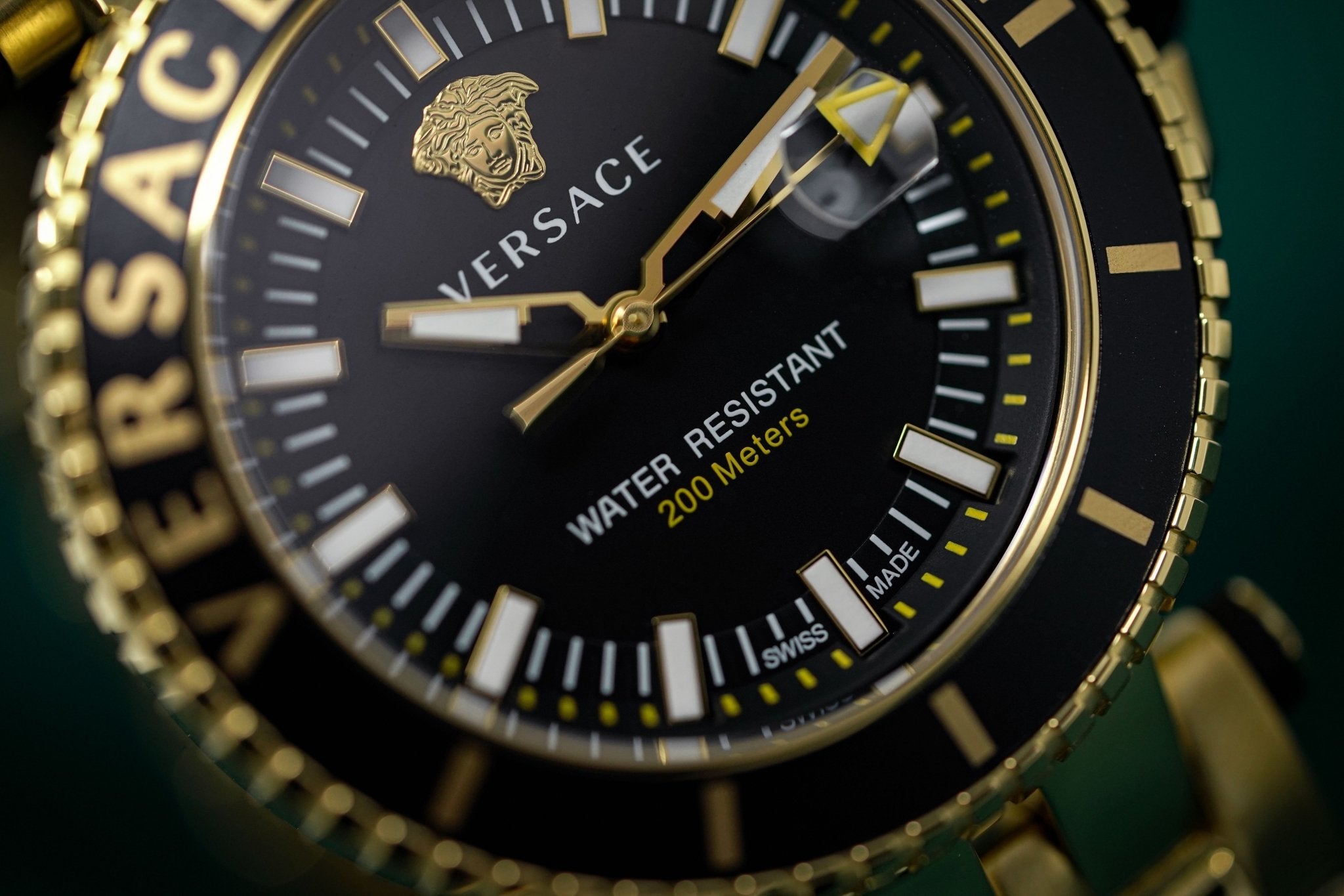 Versace V-Race Diver Gold Plated