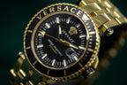 Versace V-Race Diver Gold Plated