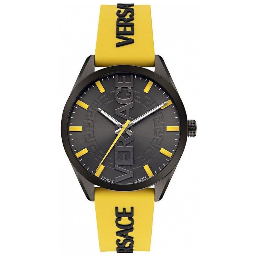 Versace Men's Watch V-Vertical 42mm Black Yellow