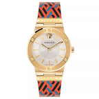 Versace Ladies Watch Greca 38mm Logo Gold Multicolour