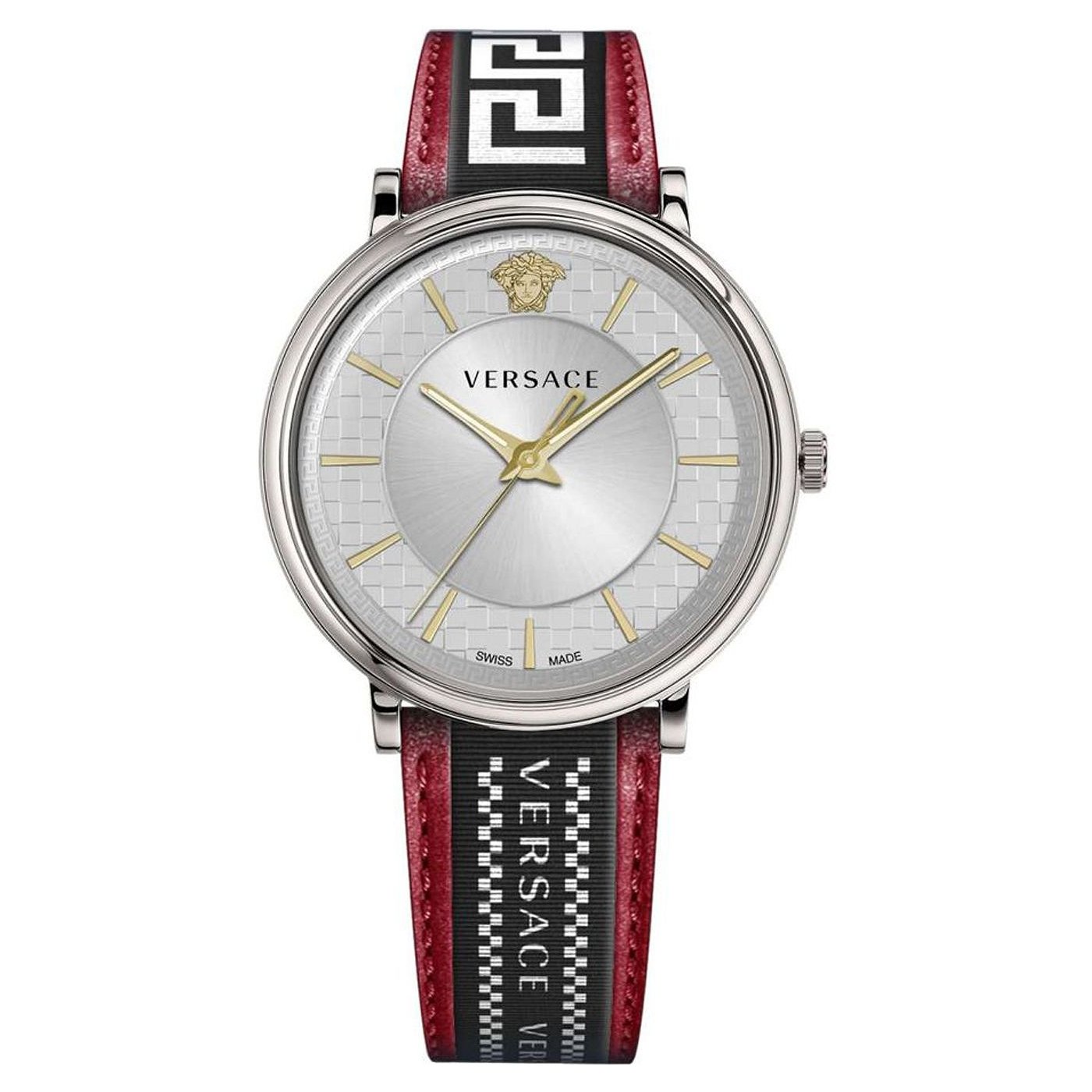 Versace Men's Watch V-Circle Silver Black