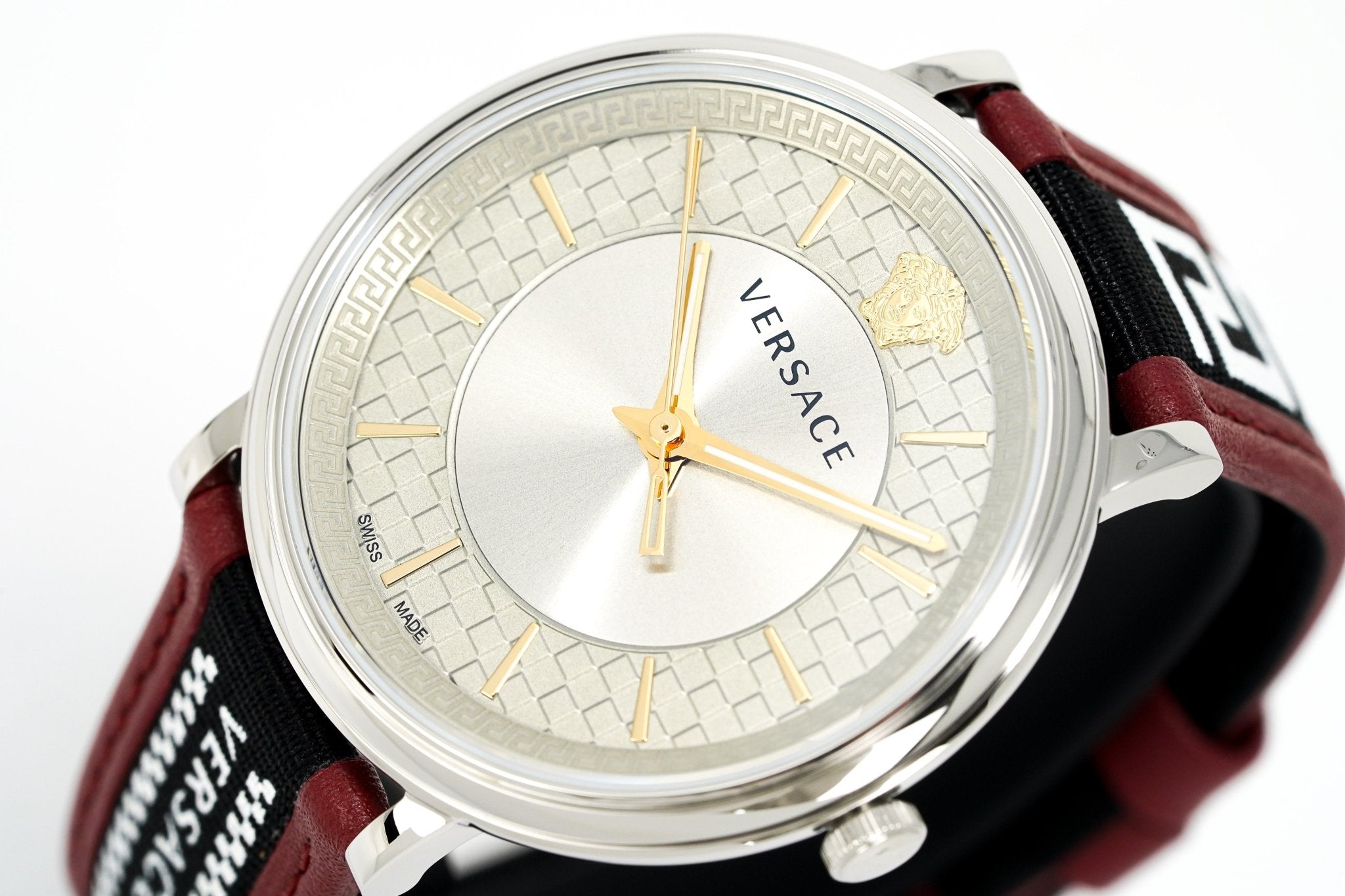 Versace Men's Watch V-Circle Silver Black