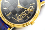 Versace Ladies Watch V-Circle The Clans Edition Blue Gold