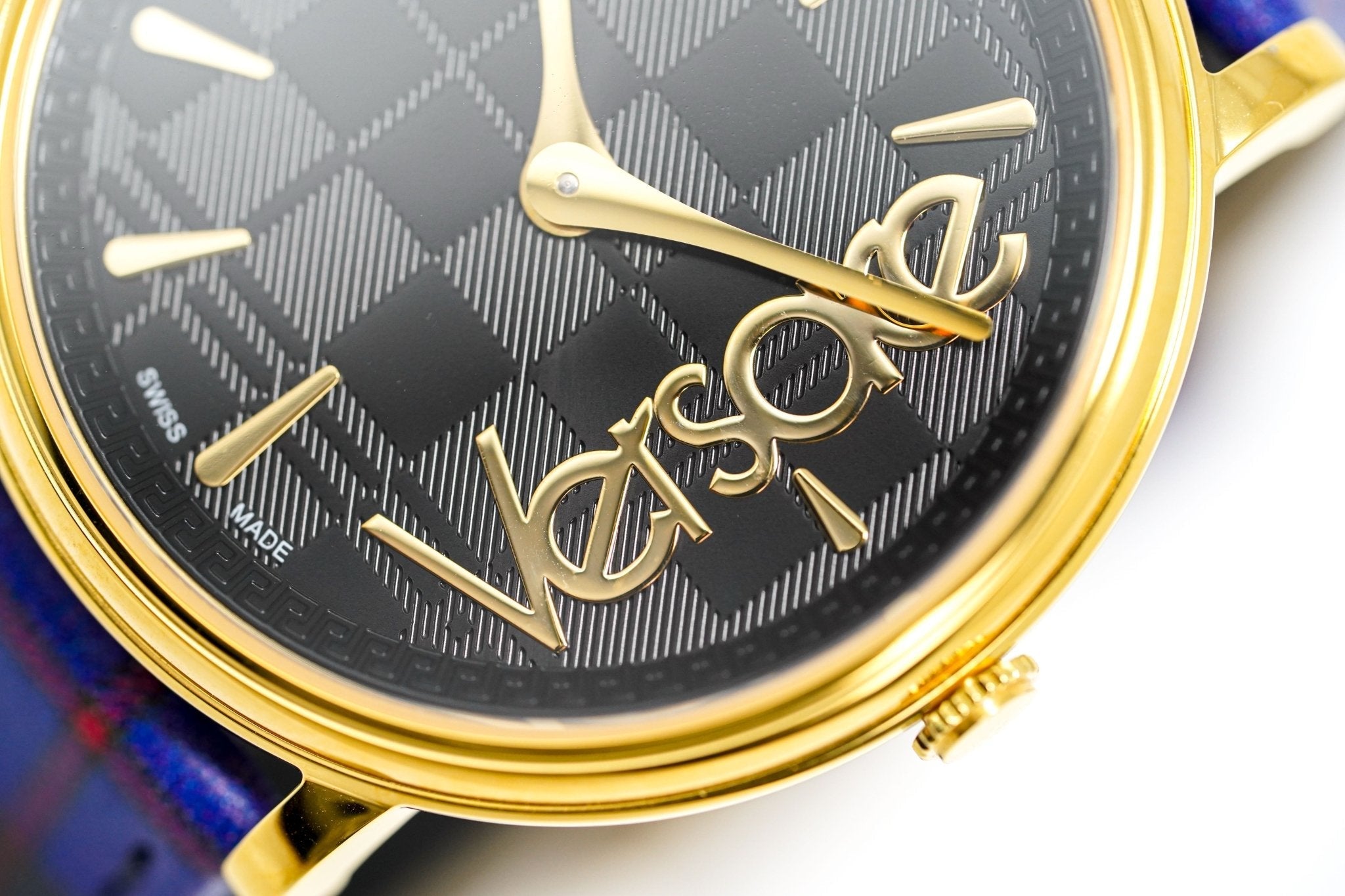 Versace Ladies Watch V-Circle The Clans Edition Blue Gold