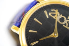Versace Ladies Watch V-Circle The Clans Edition Blue Gold