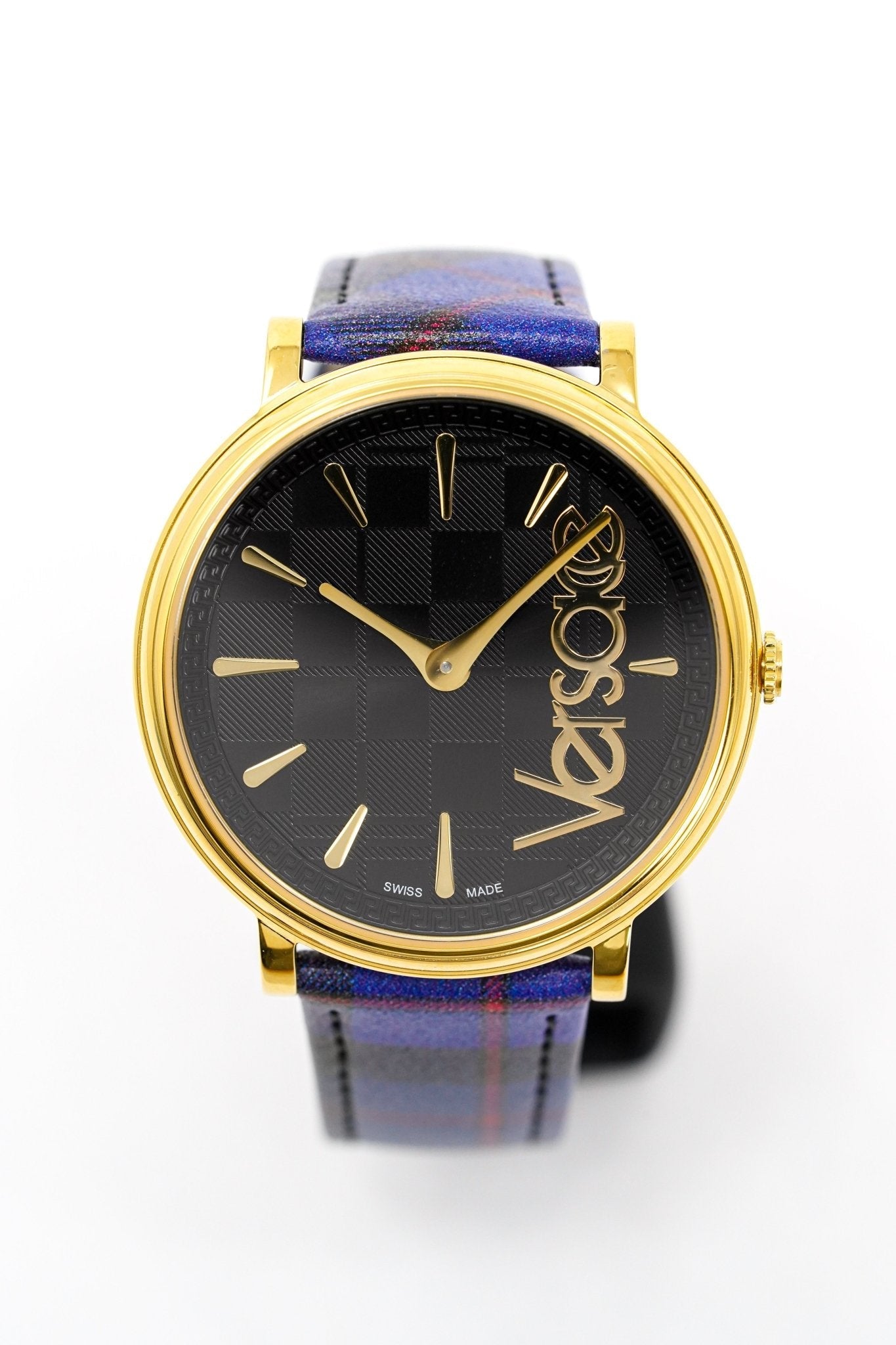 Versace Ladies Watch V-Circle The Clans Edition Blue Gold