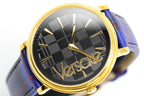 Versace Ladies Watch V-Circle The Clans Edition Blue Gold