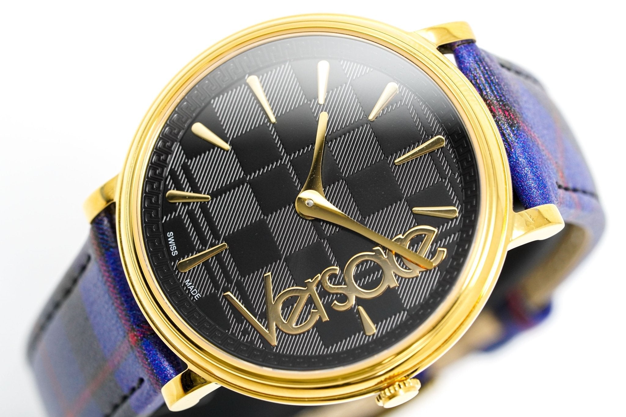 Versace Ladies Watch V-Circle The Clans Edition Blue Gold