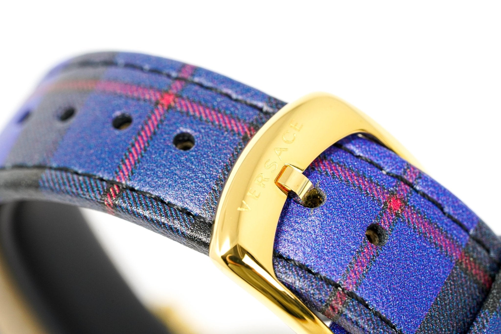 Versace Ladies Watch V-Circle The Clans Edition Blue Gold