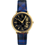 Versace Ladies Watch V-Circle The Clans Edition Blue Gold