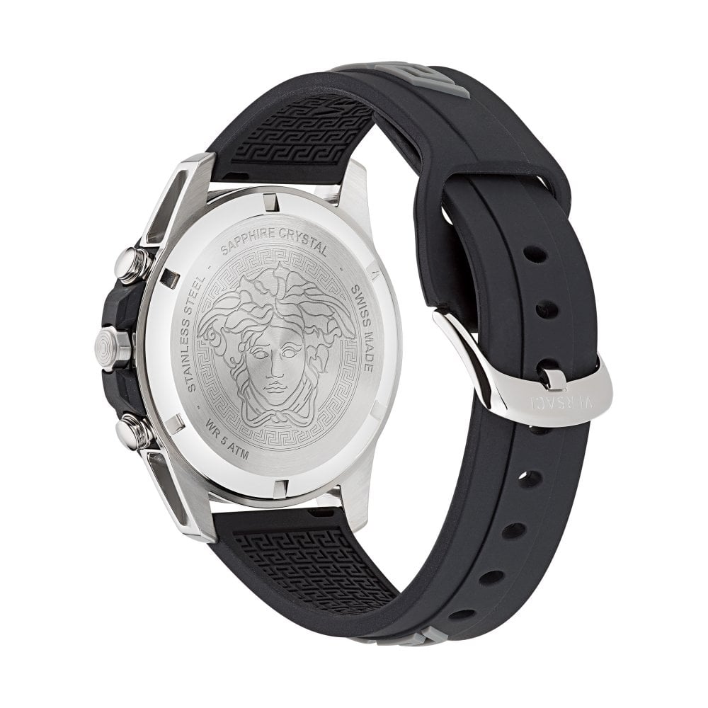 Versace Men's Watch 45mm Greca Action Chronograph Black