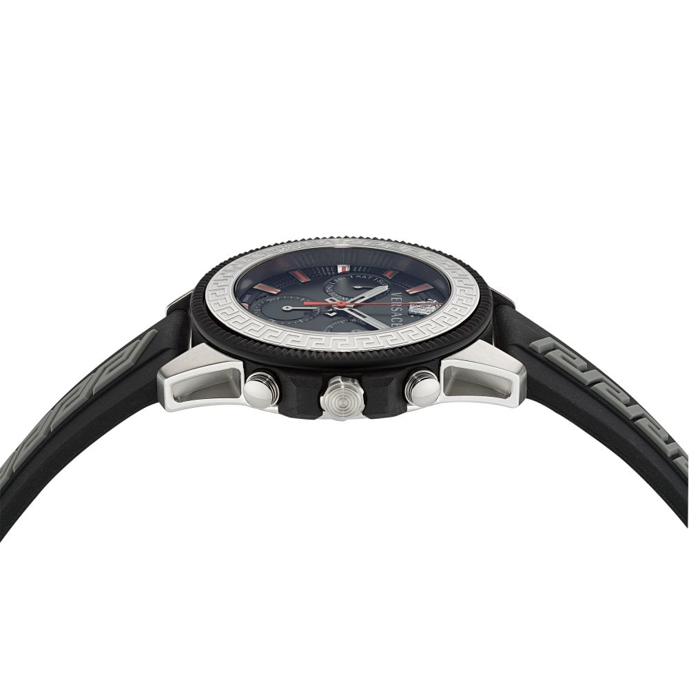Versace Men's Watch 45mm Greca Action Chronograph Black