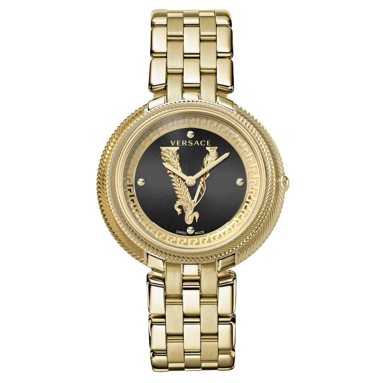 Versace Ladies Watch Thea 38mm Black Gold Bracelet