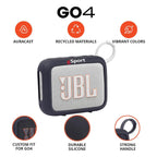 JBL Go 4 Ultra Portable Bluetooth Speaker Bundle with gSport Silicone Sleeve (White)