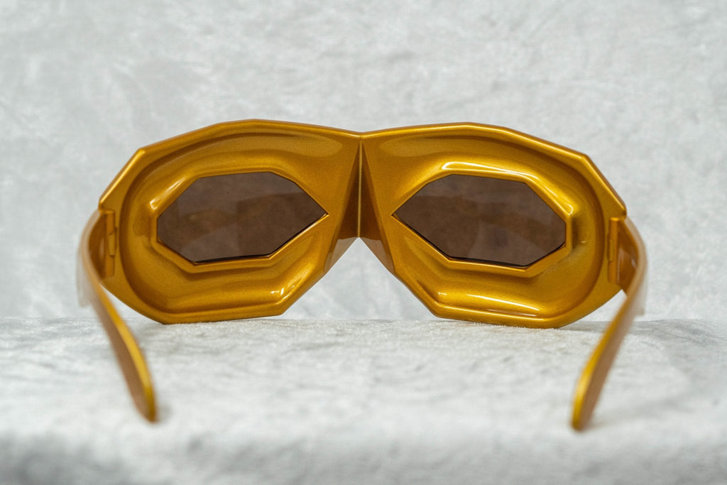 Walter Van Beirendonck Sunglasses Special Shiny Gold and Brown