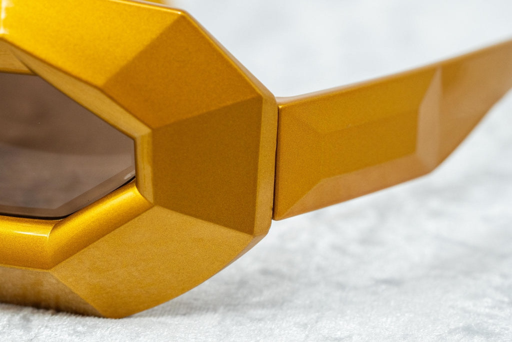 Walter Van Beirendonck Sunglasses Special Shiny Gold and Brown