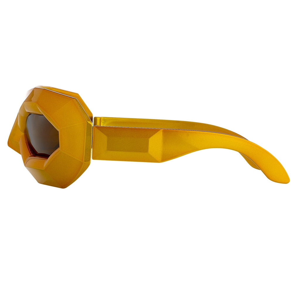 Walter Van Beirendonck Sunglasses Special Shiny Gold and Brown