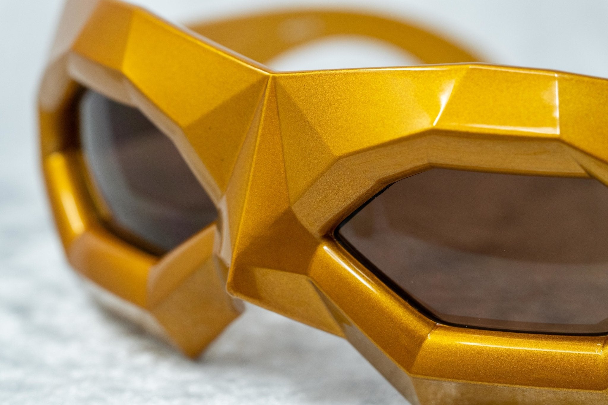 Walter Van Beirendonck Sunglasses Special Shiny Gold and Brown