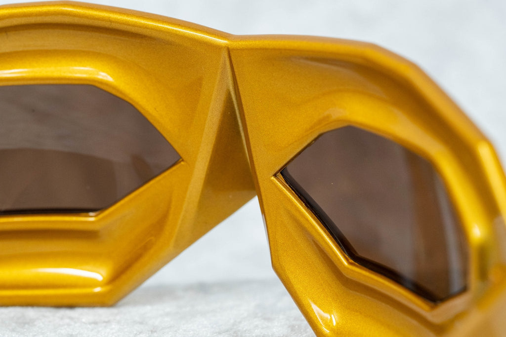 Walter Van Beirendonck Sunglasses Special Shiny Gold and Brown