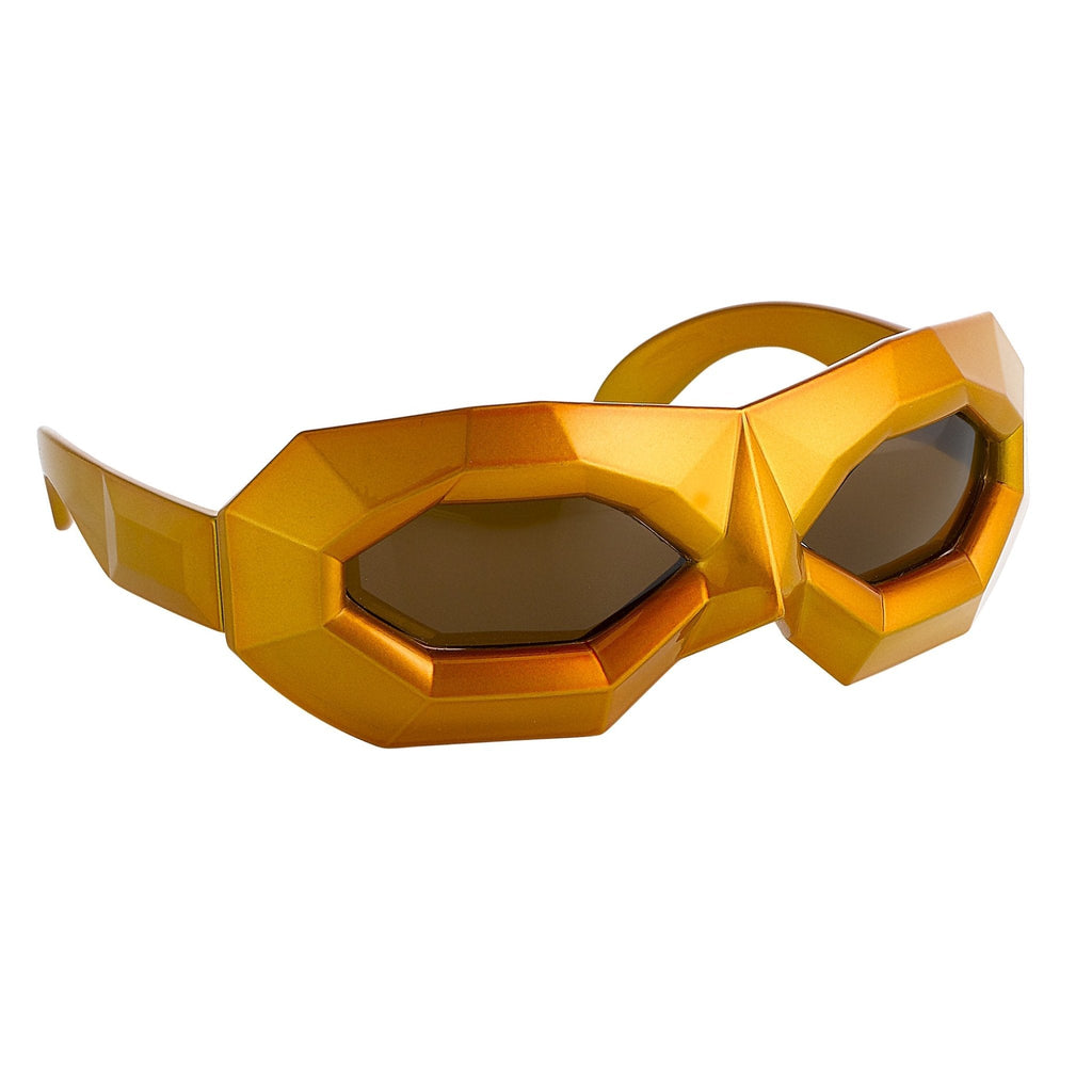 Walter Van Beirendonck Sunglasses Special Shiny Gold and Brown