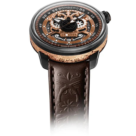 Bomberg BB-01 Automatic Mariachi Skull Men's Brown Watch
