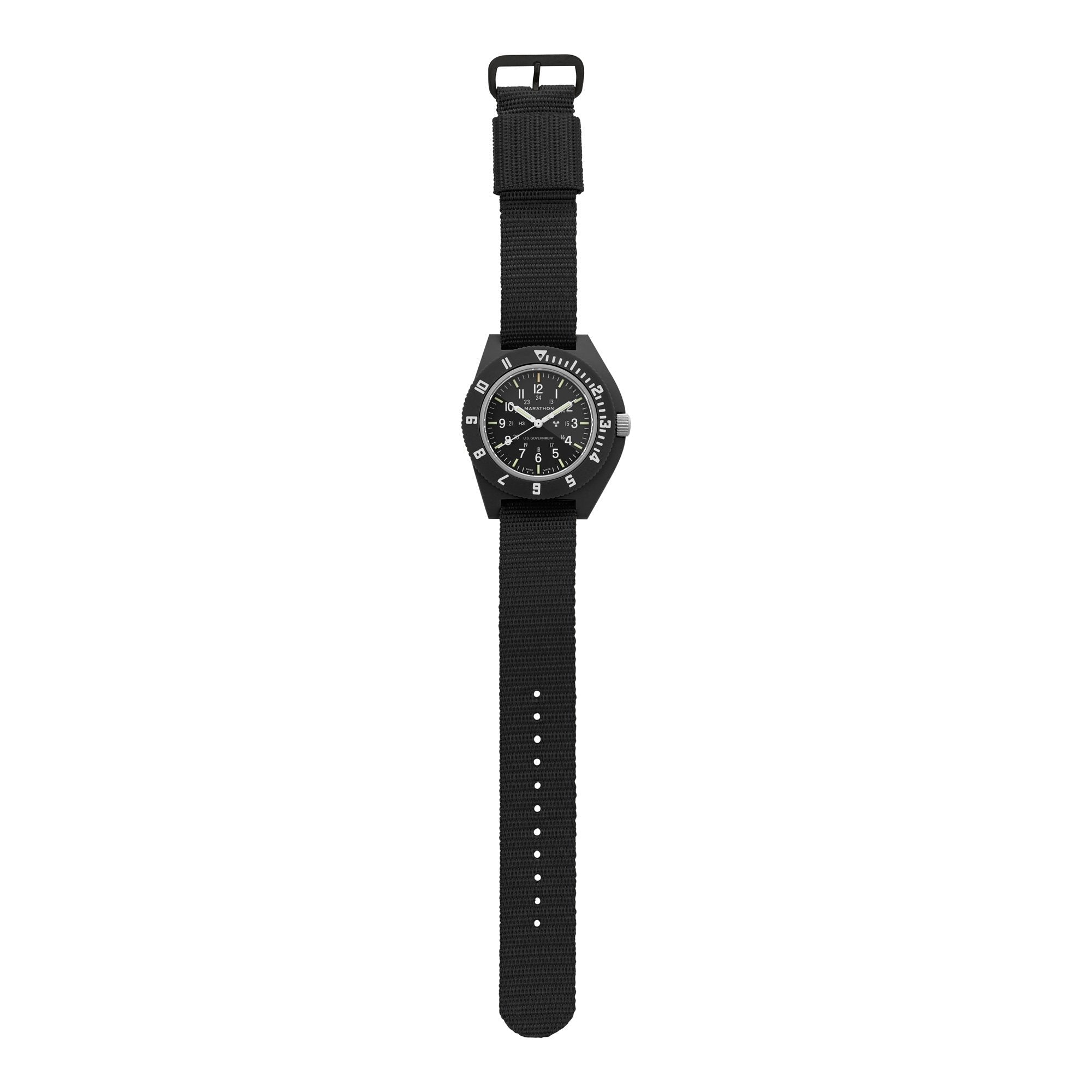 Marathon Black Pilot's Navigator - 41mm - US Government Marked Ballistic Nylon Black WW194001-S-BK-B