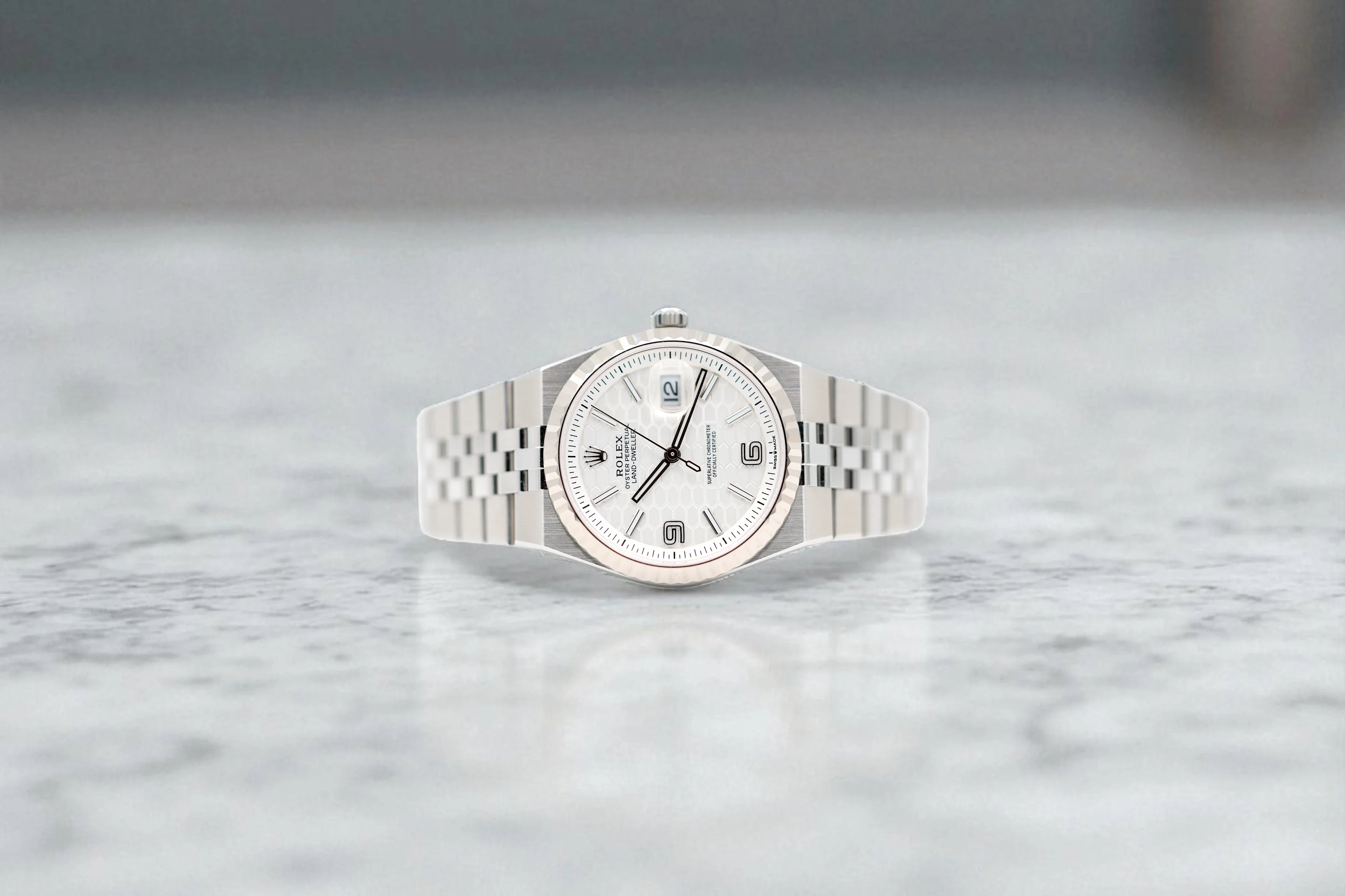 Rolex - Land-Dweller - White Honeycomb Motif Dial - 127234 - 2025