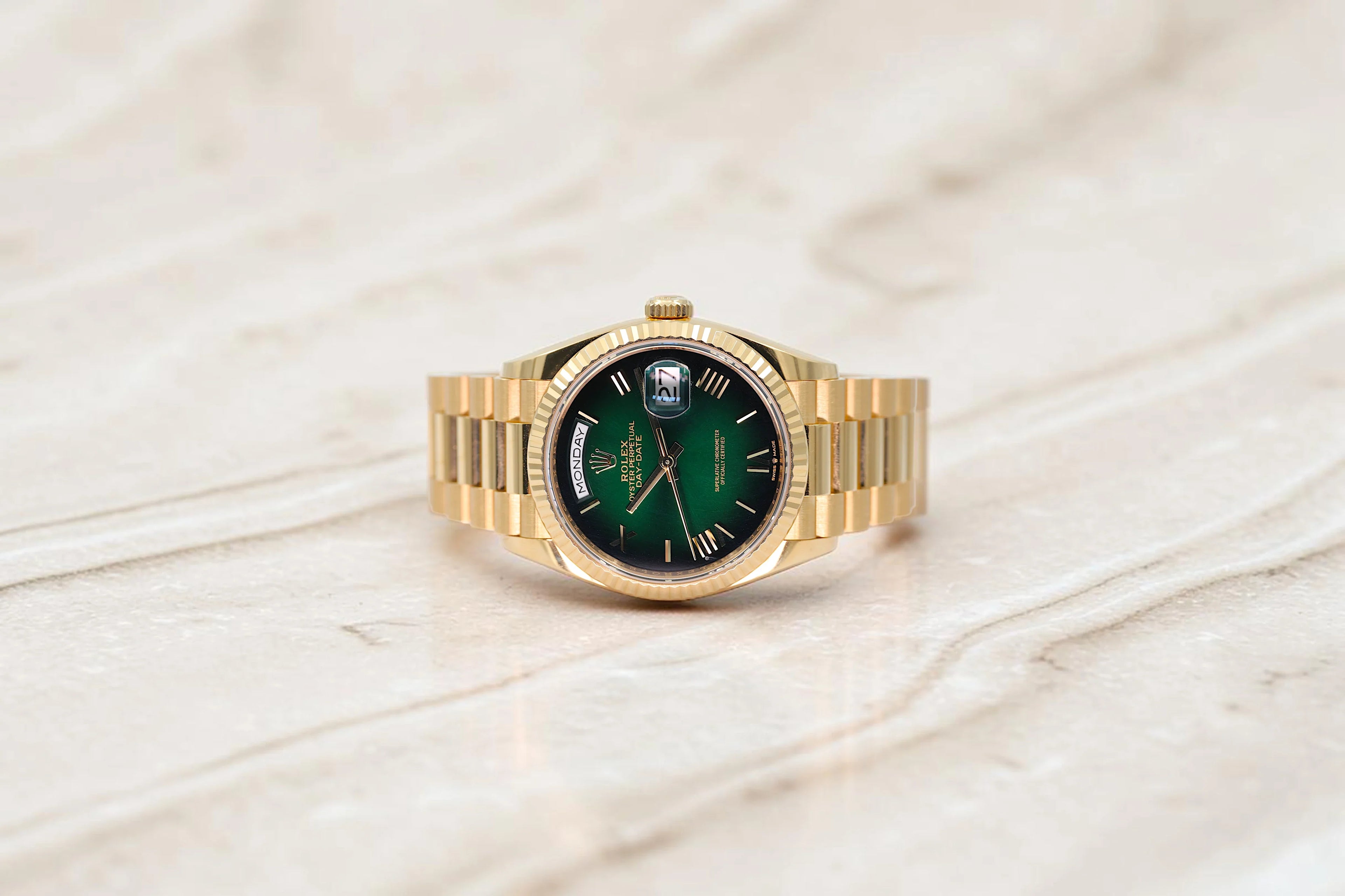 Rolex - Day-Date - Green Ombré Dial - 128238 - 2025