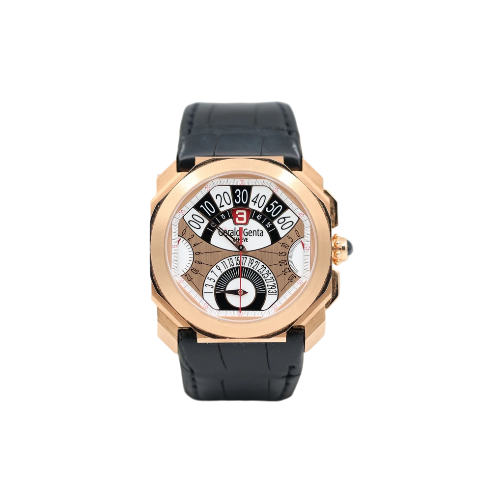 Gerald Genta - Octo Chrono Quattro Retro - Black & White Dial - OQC.Z.50