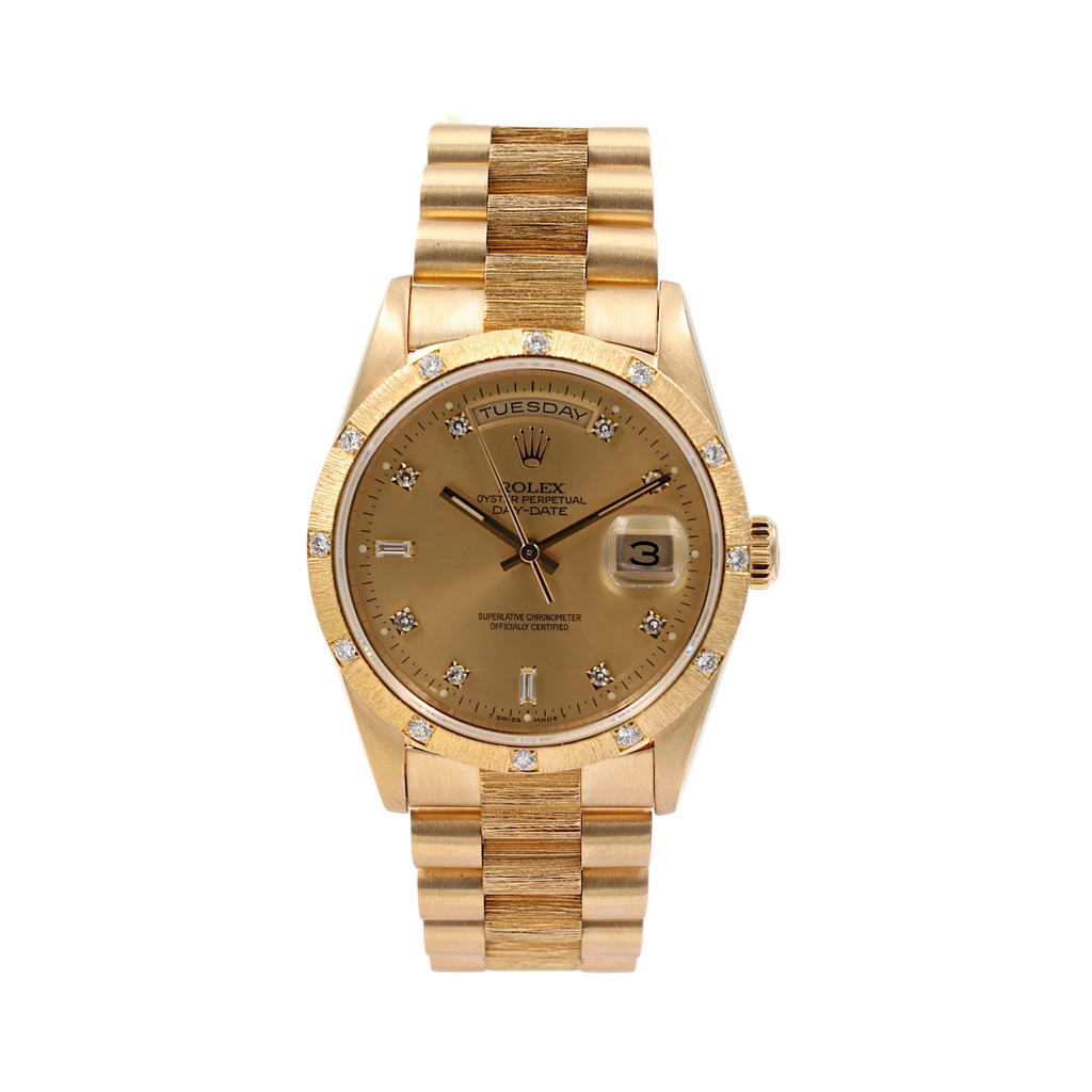 Rolex - Day-Date - Champagne Diamond Dial - 18308 - Circa 1989